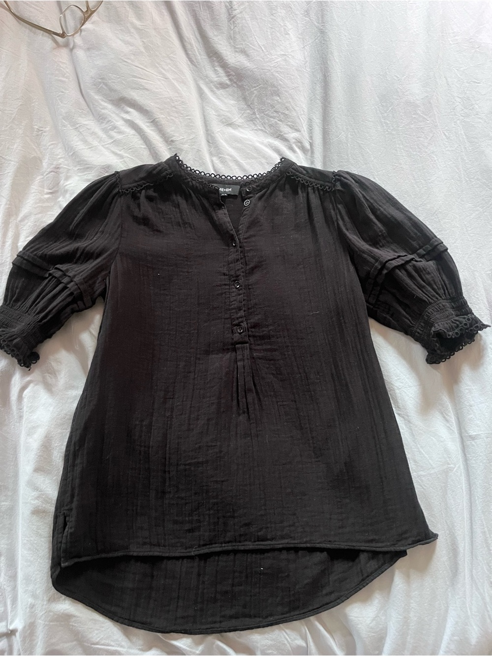 BOHO STAPLE 🌀 ME + EM PUFF-SLEEVE BLOUSE